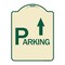 Signmission Parking with Arrow Pointing Up Heavy-Gauge Aluminum Architectural Sign, 24" x 18", TG-1824-24515 A-DES-TG-1824-24515 - alternate 1
